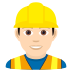 👷🏻‍♂️ man construction worker: light skin tone display on JoyPixels